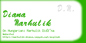 diana marhulik business card